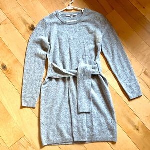 Grey sweater dress